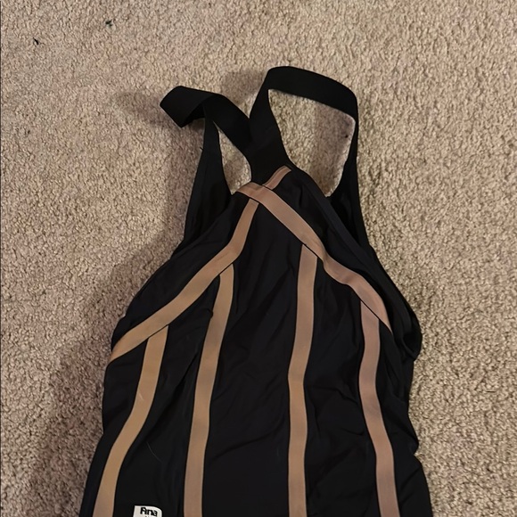 Adidas Black and Gold Tech swimsuit 26 gorgeous USA swimming venzo fina tyr - Picture 7 of 9